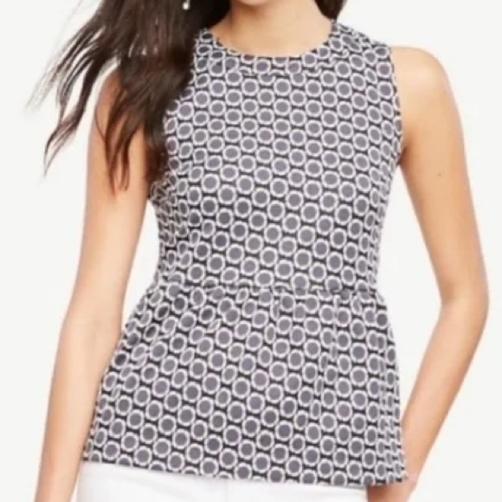 Ann Taylor Sleeveless Peplum Top